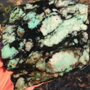 Chrysocolla Stained Quartz