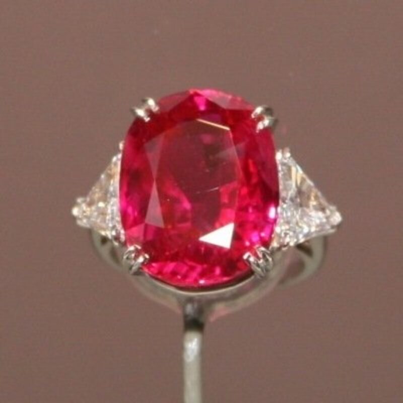 Pink sapphire and diamond ring